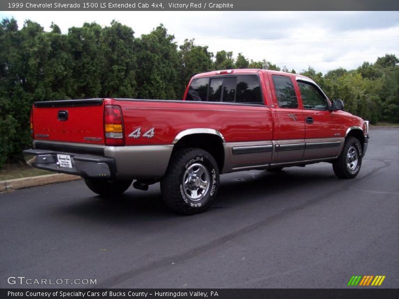 Victory Red / Graphite 1999 Chevrolet Silverado 1500 LS Extended Cab 4x4