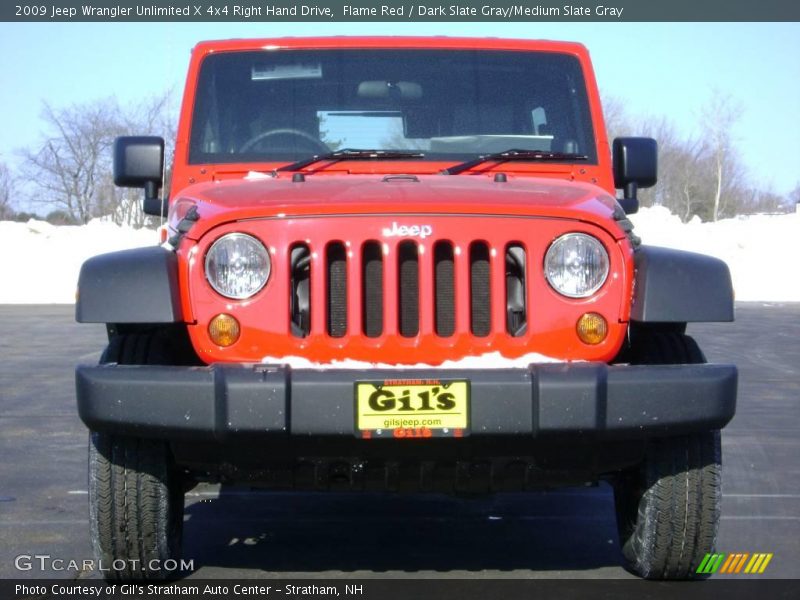 Flame Red / Dark Slate Gray/Medium Slate Gray 2009 Jeep Wrangler Unlimited X 4x4 Right Hand Drive