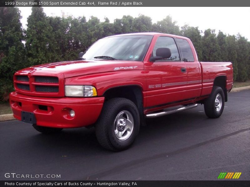 Flame Red / Agate Black 1999 Dodge Ram 1500 Sport Extended Cab 4x4