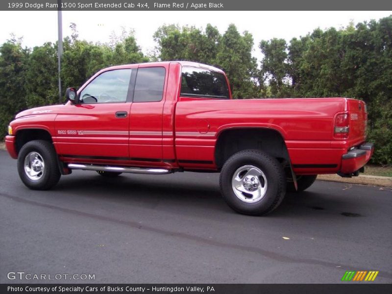 Flame Red / Agate Black 1999 Dodge Ram 1500 Sport Extended Cab 4x4
