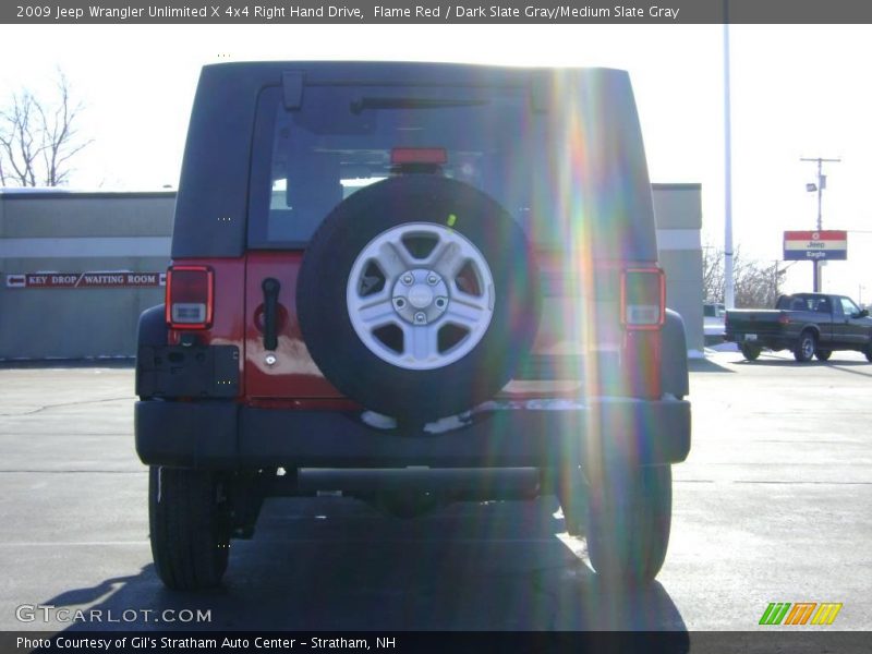 Flame Red / Dark Slate Gray/Medium Slate Gray 2009 Jeep Wrangler Unlimited X 4x4 Right Hand Drive