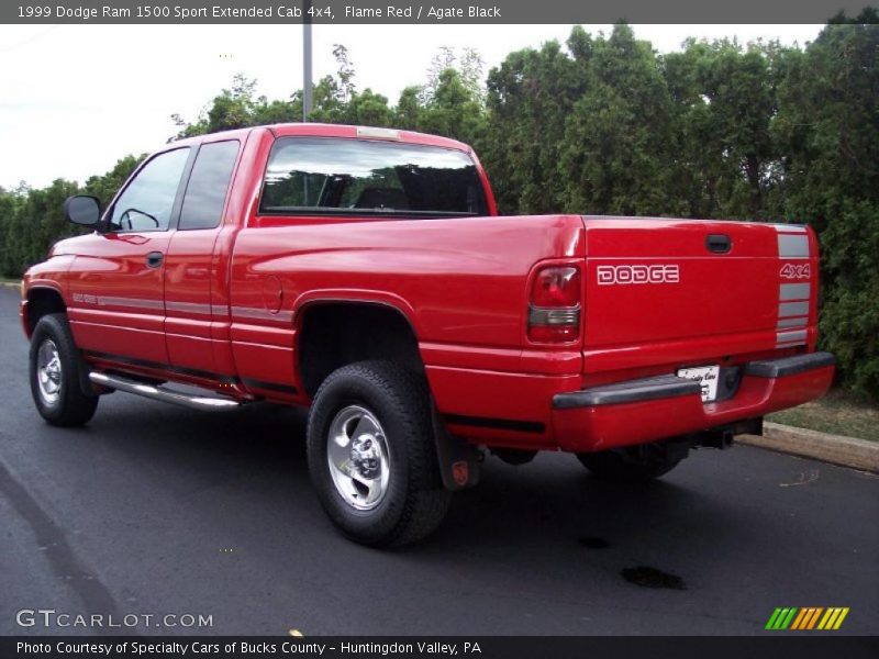 Flame Red / Agate Black 1999 Dodge Ram 1500 Sport Extended Cab 4x4