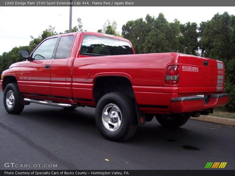 Flame Red / Agate Black 1999 Dodge Ram 1500 Sport Extended Cab 4x4