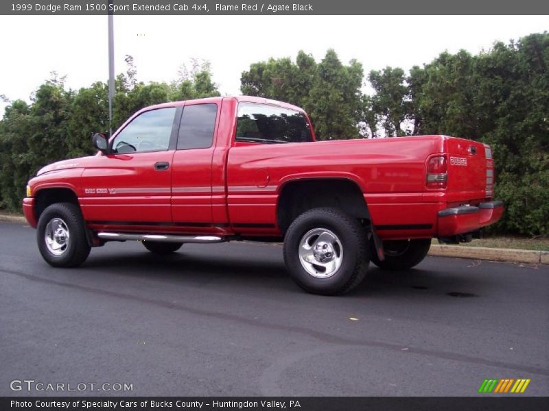 Flame Red / Agate Black 1999 Dodge Ram 1500 Sport Extended Cab 4x4