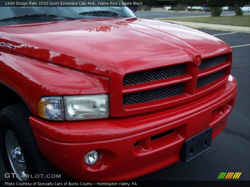 Flame Red / Agate Black 1999 Dodge Ram 1500 Sport Extended Cab 4x4