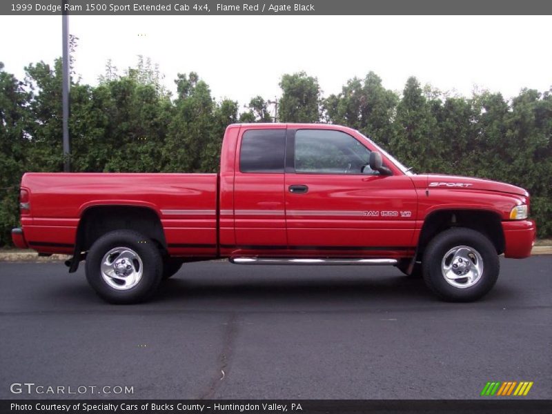 Flame Red / Agate Black 1999 Dodge Ram 1500 Sport Extended Cab 4x4
