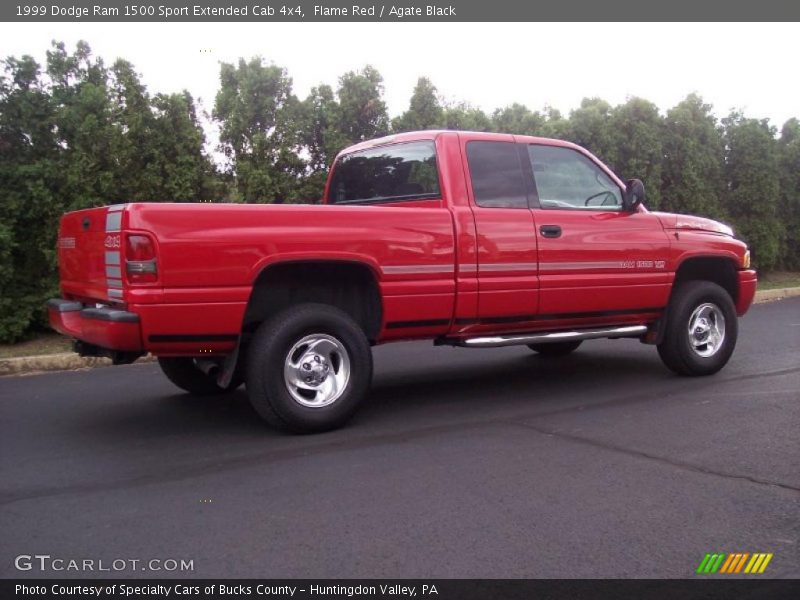 Flame Red / Agate Black 1999 Dodge Ram 1500 Sport Extended Cab 4x4