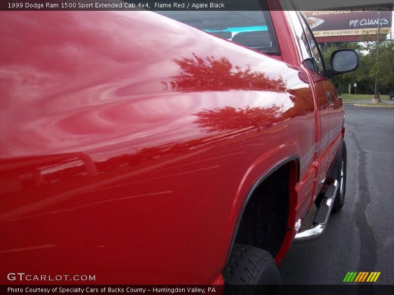 Flame Red / Agate Black 1999 Dodge Ram 1500 Sport Extended Cab 4x4