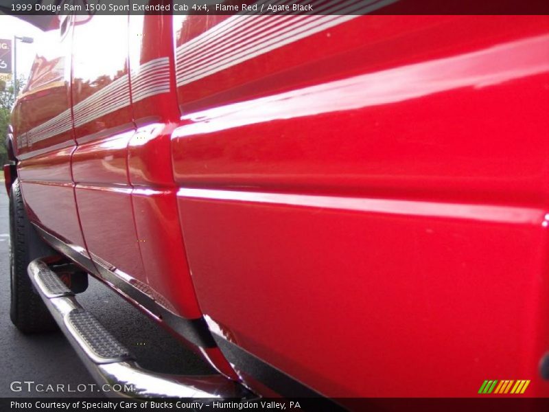 Flame Red / Agate Black 1999 Dodge Ram 1500 Sport Extended Cab 4x4