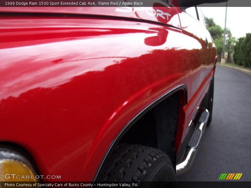 Flame Red / Agate Black 1999 Dodge Ram 1500 Sport Extended Cab 4x4