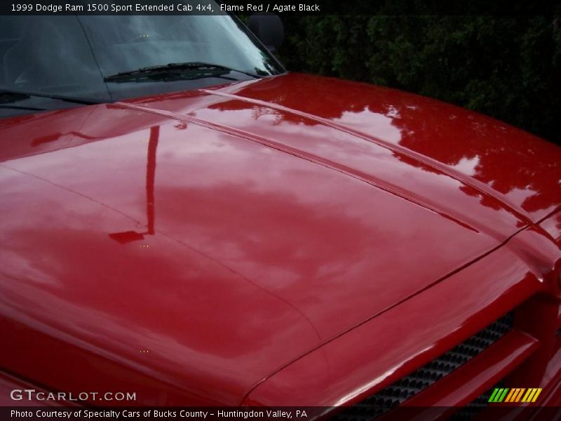 Flame Red / Agate Black 1999 Dodge Ram 1500 Sport Extended Cab 4x4