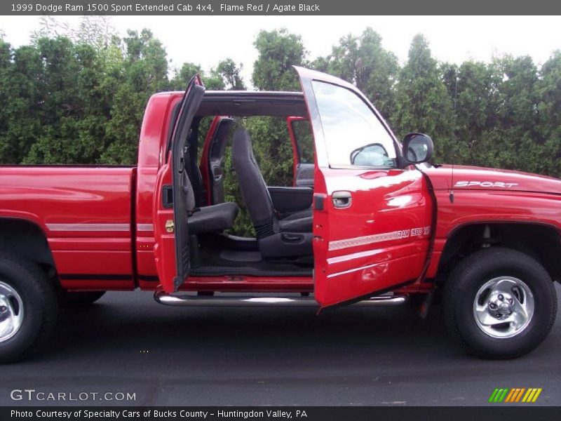 Flame Red / Agate Black 1999 Dodge Ram 1500 Sport Extended Cab 4x4
