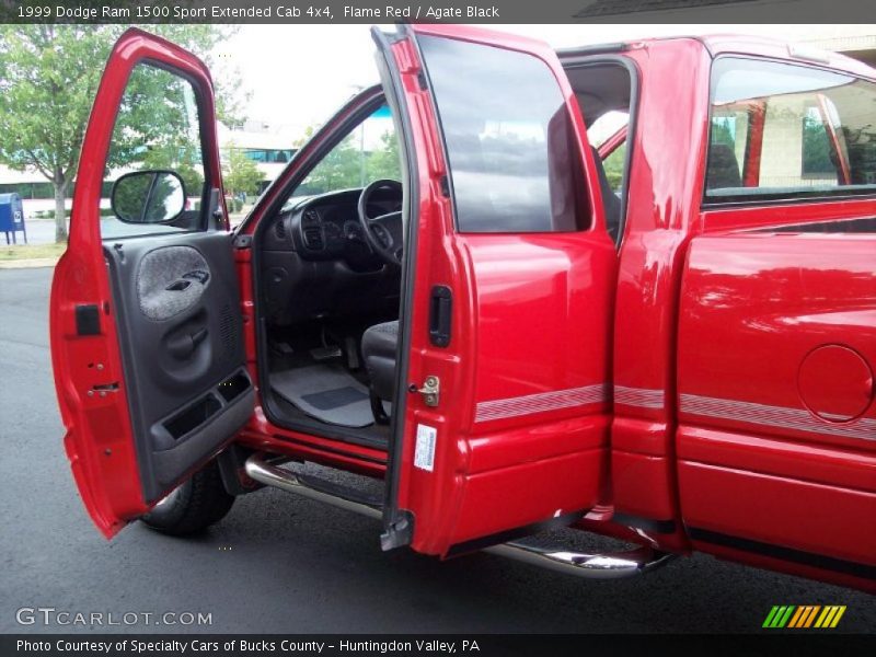 Flame Red / Agate Black 1999 Dodge Ram 1500 Sport Extended Cab 4x4