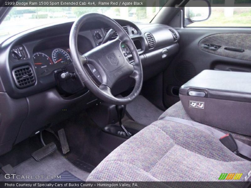 Flame Red / Agate Black 1999 Dodge Ram 1500 Sport Extended Cab 4x4