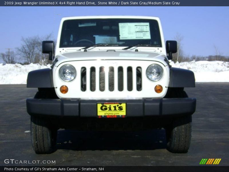 Stone White / Dark Slate Gray/Medium Slate Gray 2009 Jeep Wrangler Unlimited X 4x4 Right Hand Drive