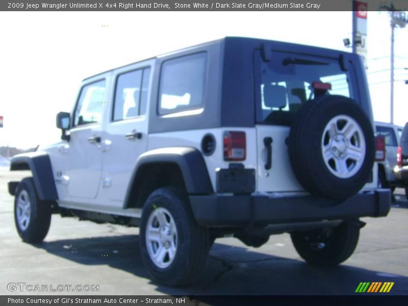 Stone White / Dark Slate Gray/Medium Slate Gray 2009 Jeep Wrangler Unlimited X 4x4 Right Hand Drive