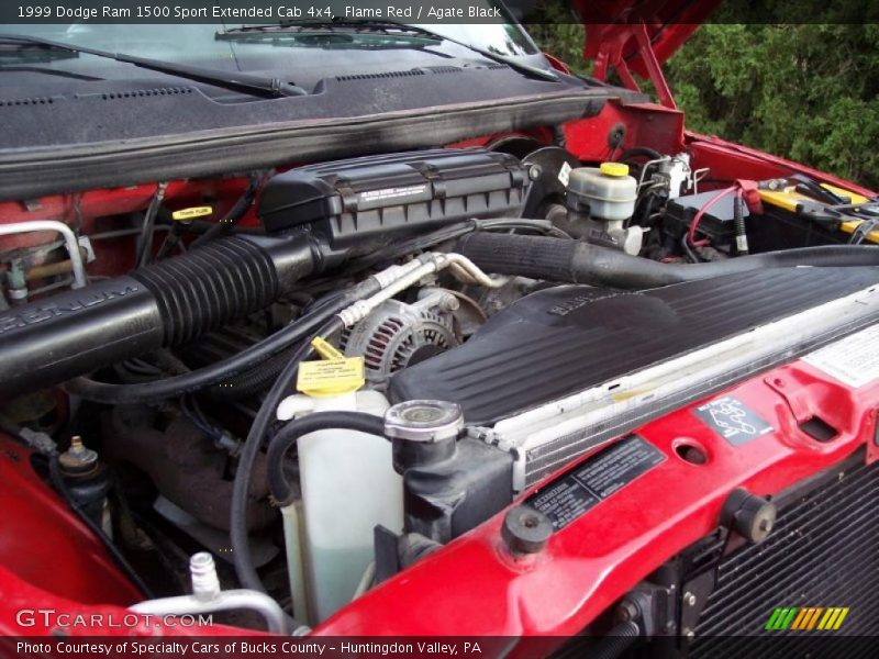 Flame Red / Agate Black 1999 Dodge Ram 1500 Sport Extended Cab 4x4