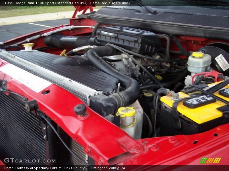 Flame Red / Agate Black 1999 Dodge Ram 1500 Sport Extended Cab 4x4