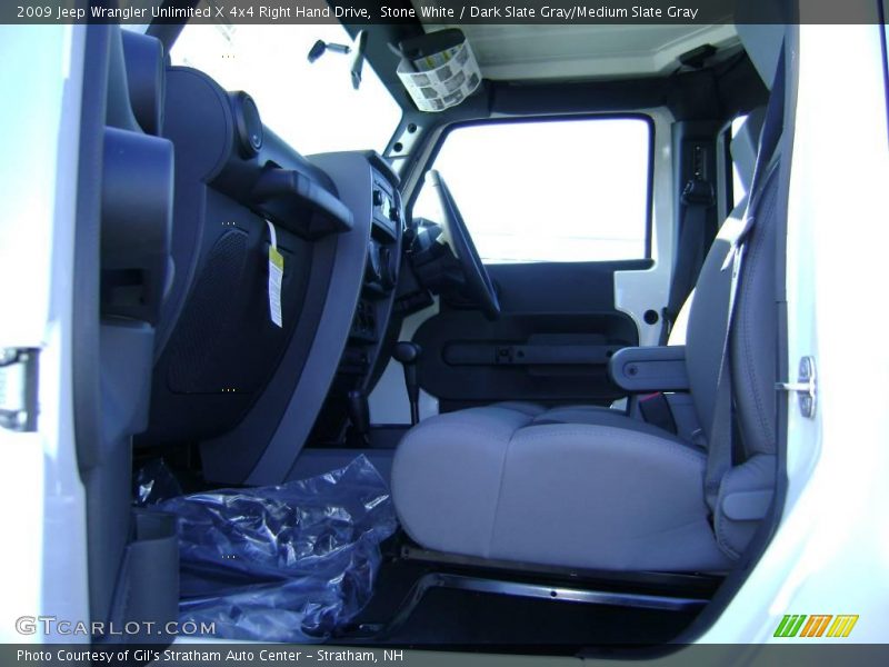 Stone White / Dark Slate Gray/Medium Slate Gray 2009 Jeep Wrangler Unlimited X 4x4 Right Hand Drive