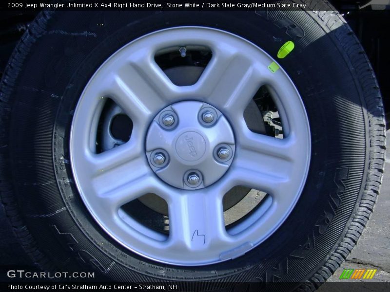 Stone White / Dark Slate Gray/Medium Slate Gray 2009 Jeep Wrangler Unlimited X 4x4 Right Hand Drive