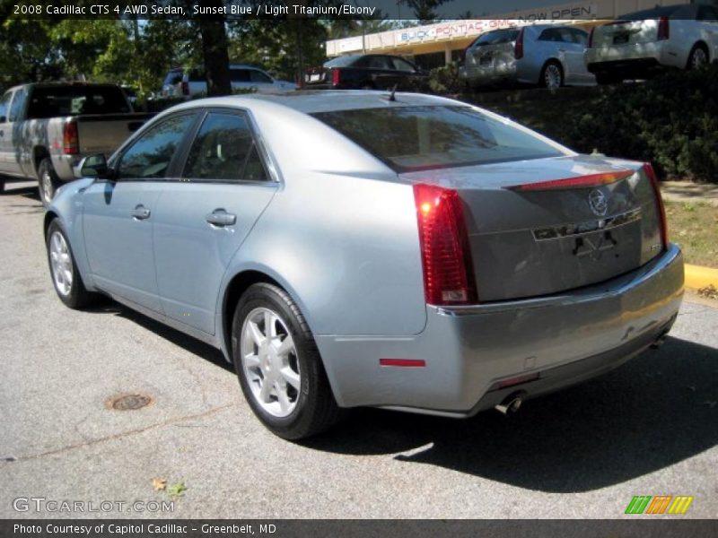 Sunset Blue / Light Titanium/Ebony 2008 Cadillac CTS 4 AWD Sedan