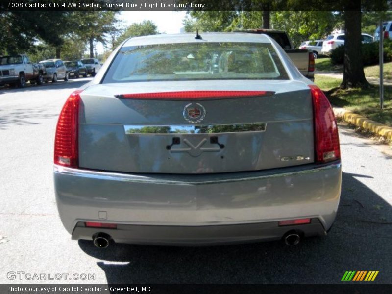 Sunset Blue / Light Titanium/Ebony 2008 Cadillac CTS 4 AWD Sedan