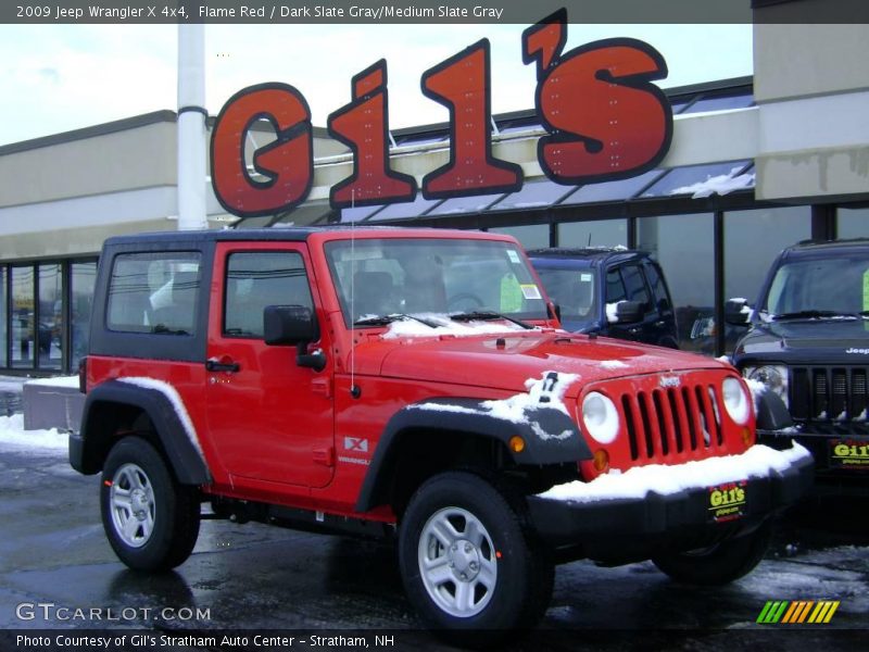 Flame Red / Dark Slate Gray/Medium Slate Gray 2009 Jeep Wrangler X 4x4