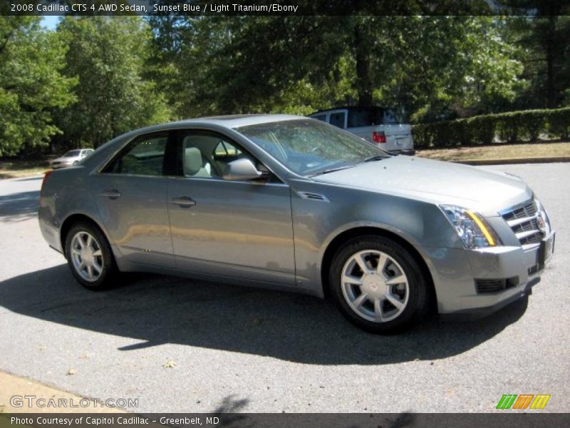 Sunset Blue / Light Titanium/Ebony 2008 Cadillac CTS 4 AWD Sedan