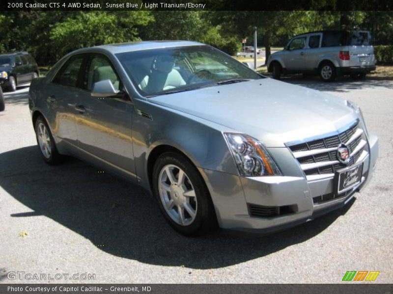 Sunset Blue / Light Titanium/Ebony 2008 Cadillac CTS 4 AWD Sedan