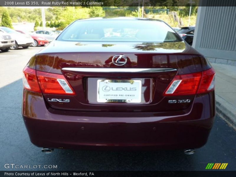 Royal Ruby Red Metallic / Cashmere 2008 Lexus ES 350