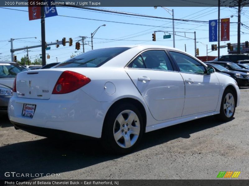 Summit White / Light Taupe 2010 Pontiac G6 Sedan