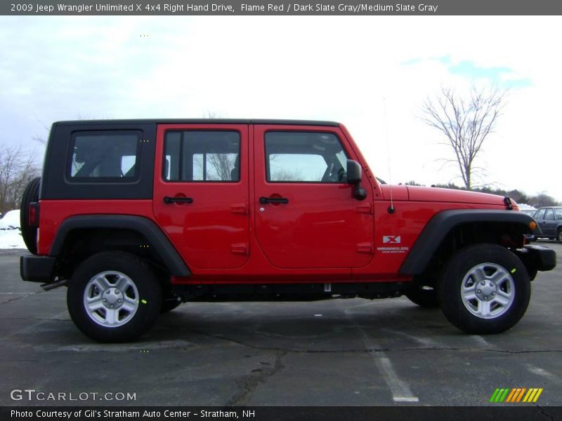 Flame Red / Dark Slate Gray/Medium Slate Gray 2009 Jeep Wrangler Unlimited X 4x4 Right Hand Drive