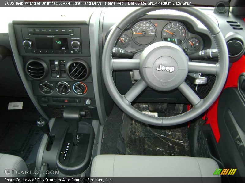 Flame Red / Dark Slate Gray/Medium Slate Gray 2009 Jeep Wrangler Unlimited X 4x4 Right Hand Drive