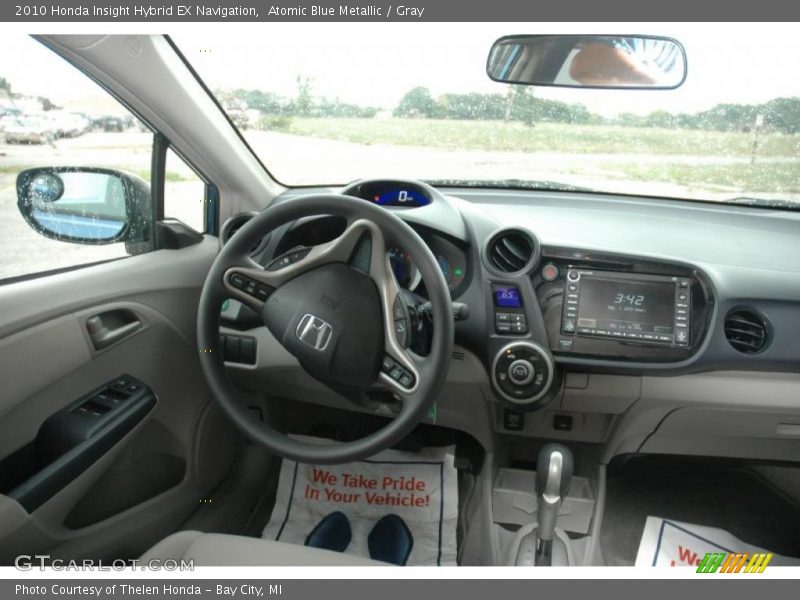 Atomic Blue Metallic / Gray 2010 Honda Insight Hybrid EX Navigation