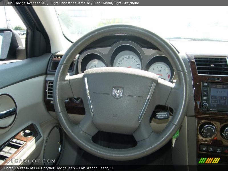 Light Sandstone Metallic / Dark Khaki/Light Graystone 2009 Dodge Avenger SXT