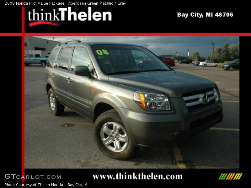 Aberdeen Green Metallic / Gray 2008 Honda Pilot Value Package