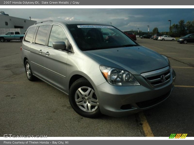 Slate Green Metallic / Gray 2007 Honda Odyssey EX