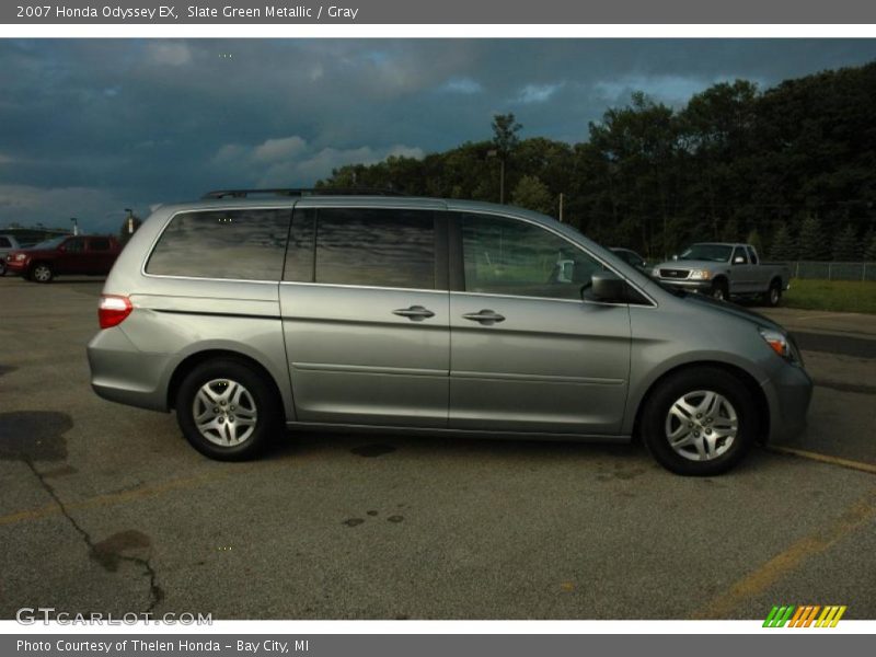 Slate Green Metallic / Gray 2007 Honda Odyssey EX