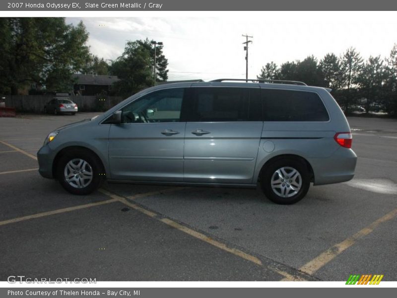 Slate Green Metallic / Gray 2007 Honda Odyssey EX
