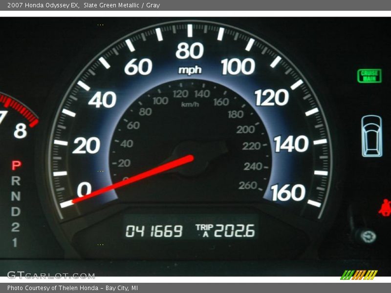 Slate Green Metallic / Gray 2007 Honda Odyssey EX