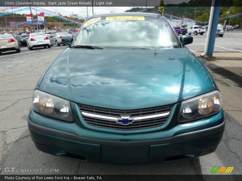 Dark Jade Green Metallic / Light Oak 2000 Chevrolet Impala