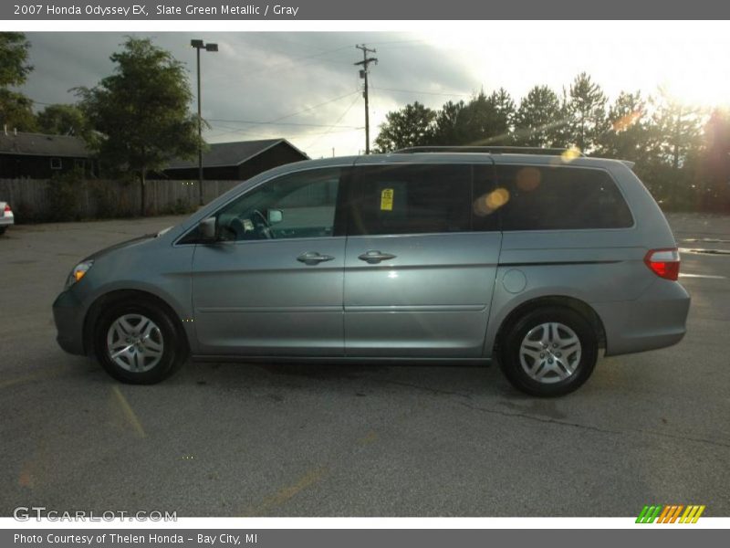 Slate Green Metallic / Gray 2007 Honda Odyssey EX