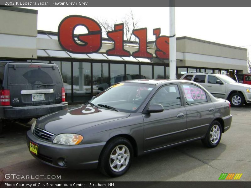 Pewter Grey / Grey 2003 Kia Spectra Sedan