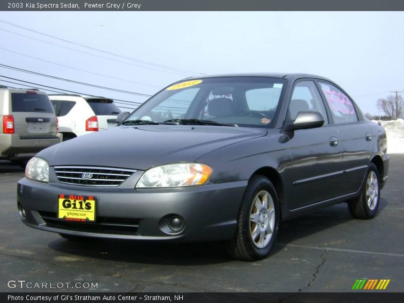 Pewter Grey / Grey 2003 Kia Spectra Sedan