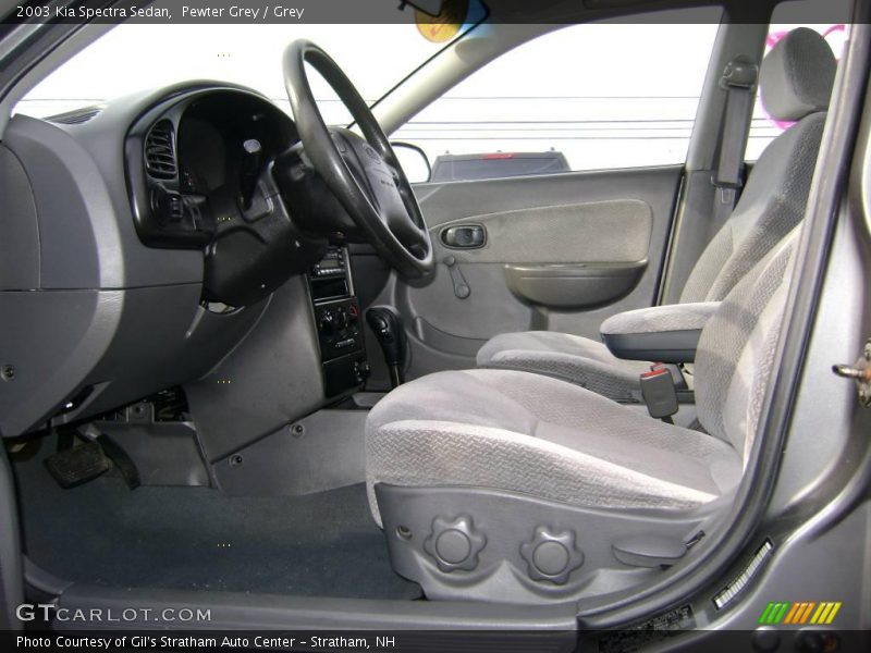 Pewter Grey / Grey 2003 Kia Spectra Sedan