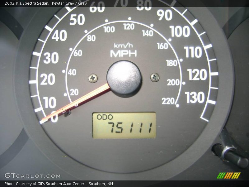 Pewter Grey / Grey 2003 Kia Spectra Sedan