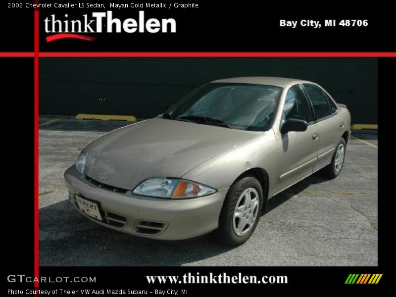 Mayan Gold Metallic / Graphite 2002 Chevrolet Cavalier LS Sedan