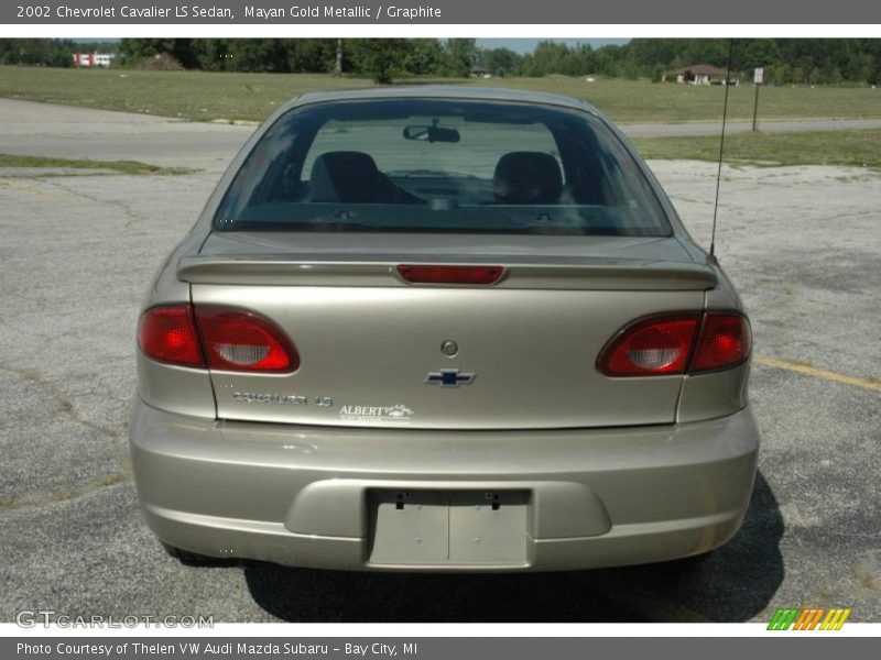 Mayan Gold Metallic / Graphite 2002 Chevrolet Cavalier LS Sedan