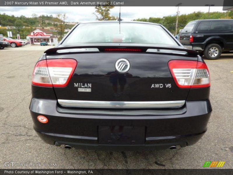 Dark Amethyst Metallic / Camel 2007 Mercury Milan V6 Premier AWD