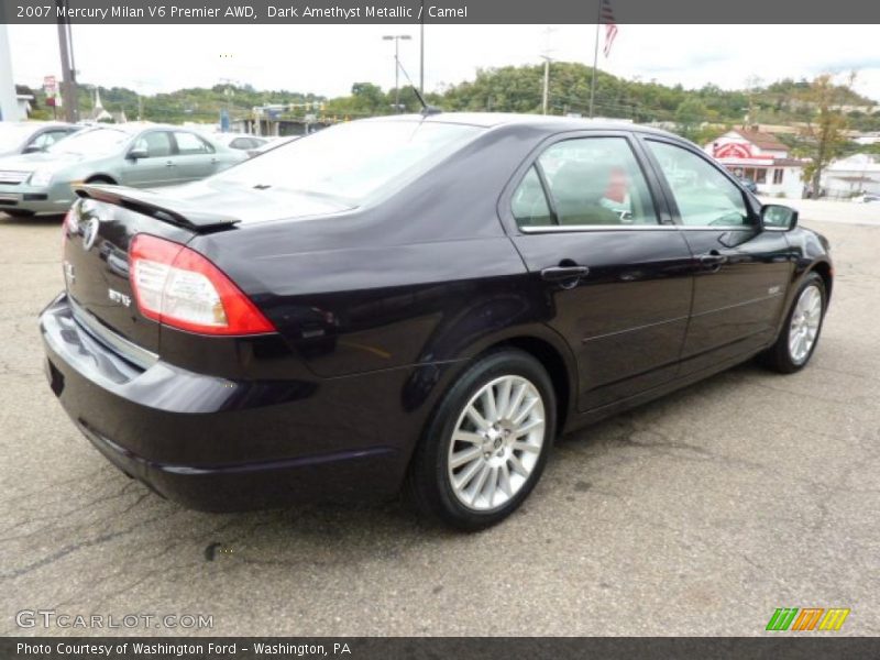 Dark Amethyst Metallic / Camel 2007 Mercury Milan V6 Premier AWD